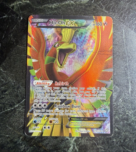 Pokemon Ho-Oh EX Full Art Holo Ultra Rare 119/124 Dragons Exalted 160 HP ENG