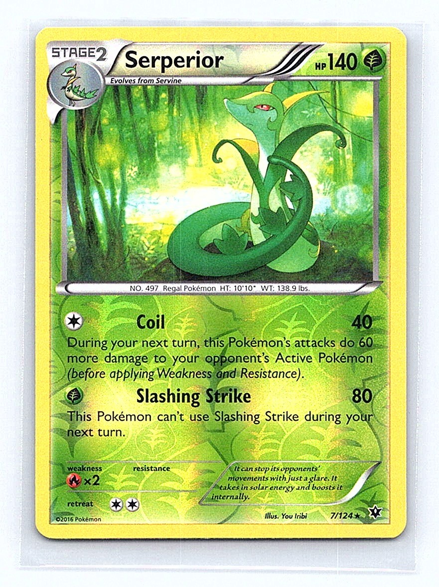 Serperior Reverse Holo 7/124 XY - Fates Collide Rare LP