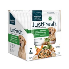 JustFoodForDogs JustFresh Wet Dog Food, with No Preservatives, 12 oz - 7 Pack