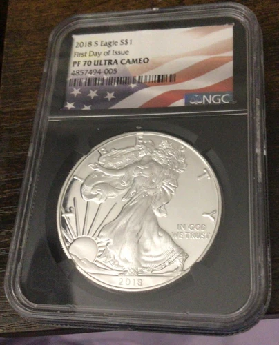 2018-S American Silver Eagle * First Day of Issue * NGC PF70 Ultra Cameo