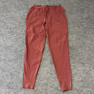 Lululemon Joggers Mens Size M Red Activewear Running Slim Fit Pockets Rip Fair