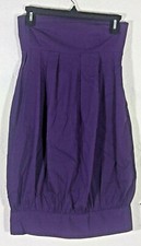 Zara Basic Womens Dress Small Purple Strapless Pleated Mini Smocked Banded Hem