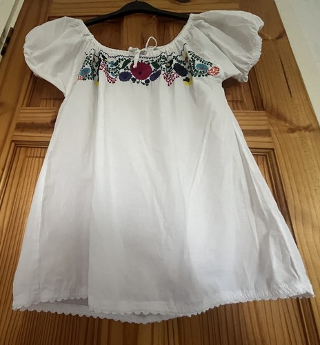 Only Limitless weiß bestickt Blumen Baumwolle Sommer Bluse Top Gr. M 8-12 sehr guter Zustand - Bild 17 von 18