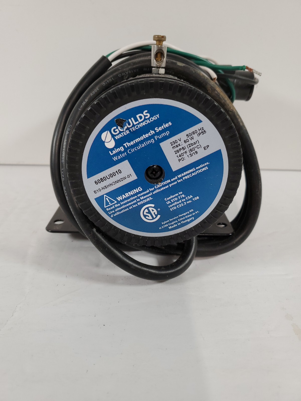 Goulds Laing Thermotech Water Circulating Pump 6080U0010 E10-NSHNDNN2W-01 |  eBay