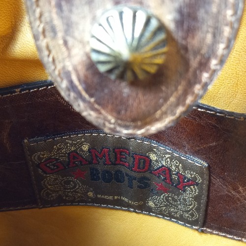 LSU Tigres Bordado Bandolera Cartera Día de Juego Botas Cuero Cartera Envejecida - Imagen 4 de 7