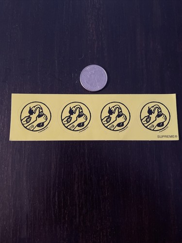 New Supreme New York Authentic 4 Mini Yellow Molotov Cocktail Stickers SS 2018