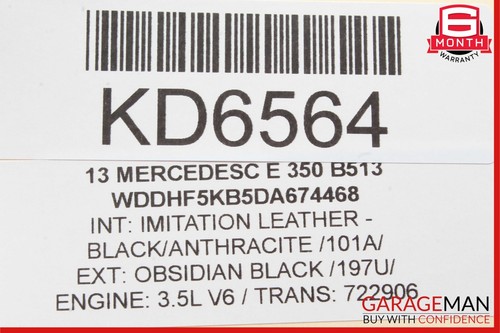 10-16 Mercedes W204 C250 C300 E400 E350 Interior Upper Rear View Mirror Black - Picture 12 of 12