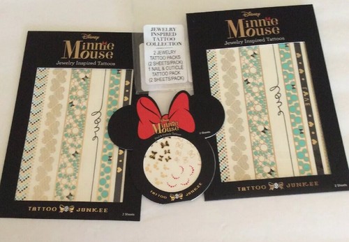 DISNEY Minnie Mouse Joyería Inspirado Tatuaje Uña Junkee Cutícula Fiesta Favor 3 Piezas - Imagen 2 de 10