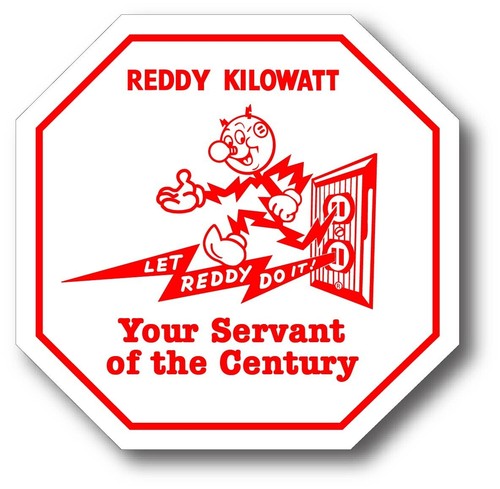 Reddy Kilowatt Your Electrical Servant Decal Sticker High Quality Outdoor Safe - 第 1/2 張圖片