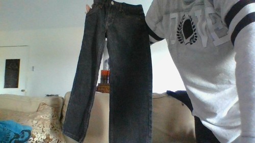 Levi's 550 Relaxed black denim jeans Boys 8 regular W24xL22 wide leg GOOD COND! - Picture 3 of 5