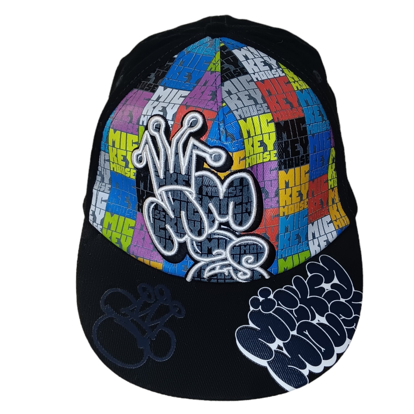 Disney Parks Mickey Mouse Graffiti Hip Hop Cotton Adult Ball Cap One Size-image
