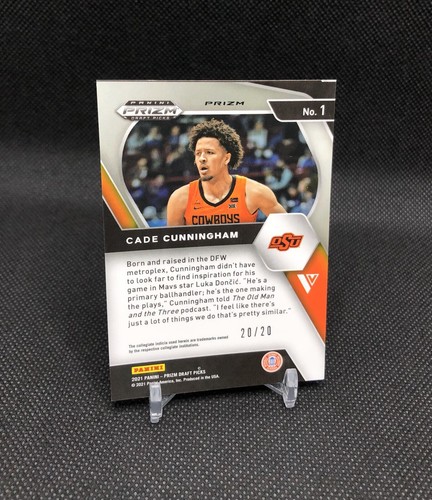 2021 Prizm Draft Picks Cade Cunningham /20 PINK FAST BREAK PRIZM SSP RC No. 1 📈 - Picture 9 of 20