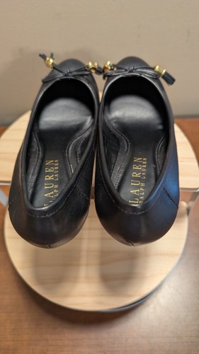 Lauren Ralph Lauren Bess Wedge Heel Shoes Women’s Black Tassel Shoe Size 7B - Picture 8 of 21