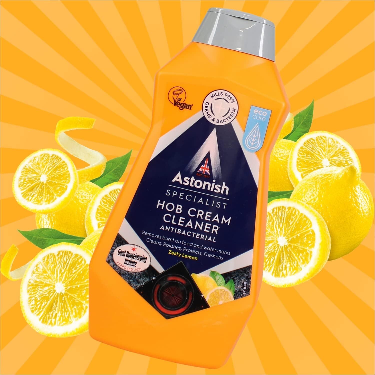 Astonish Specialist Hob Cream Cleaner Zesty Lemon, 500ml x 1 free