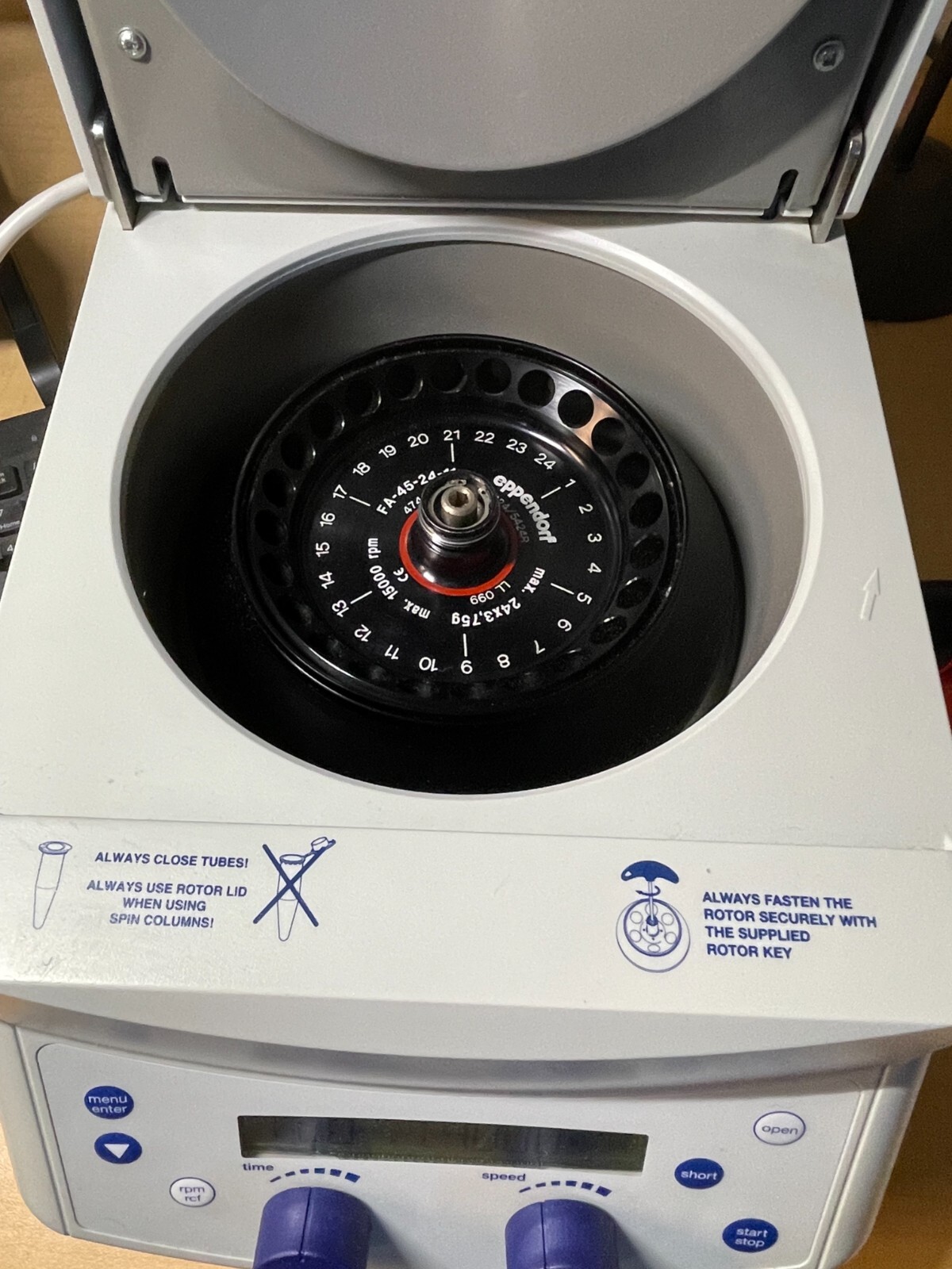 eppendorf-5424-centrifuge-w-rotor-fa-45-24-11-lid-ebay