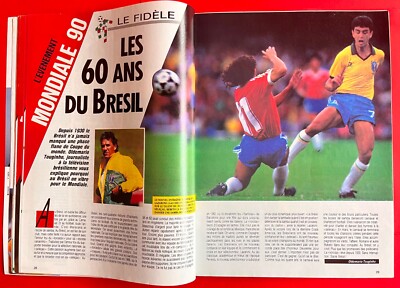 Onze Mondial N°11 Spécial Mondial 1990 – Poster équipes + Fiches Pelé Maradona – Complet