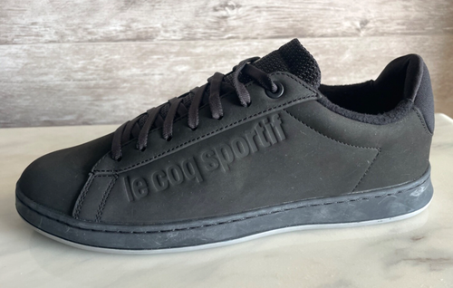 Le Coq Sportif Break Black Leather Men's Vintage Sneaker 9 Shoes Trainers EU-42 - Picture 3 of 11