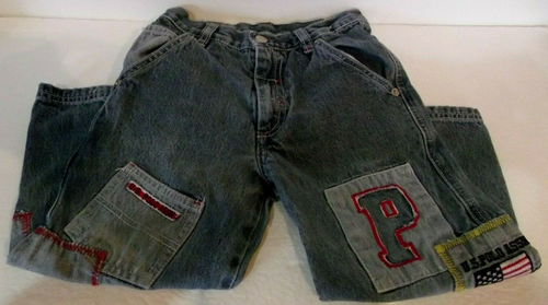 Jeans US Polo Assn Childrens Kids Blue Denim Size 4 100% Cotton Zip Front Pocket - Picture 2 of 9