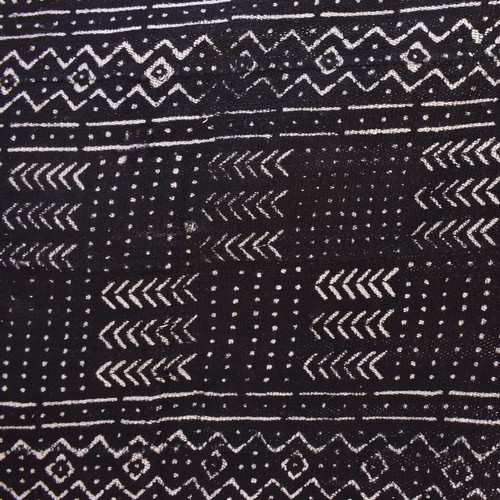 Bògòlanfini Black Mudcloth Textile Mali 60x40.5 inch - Picture 6 of 8