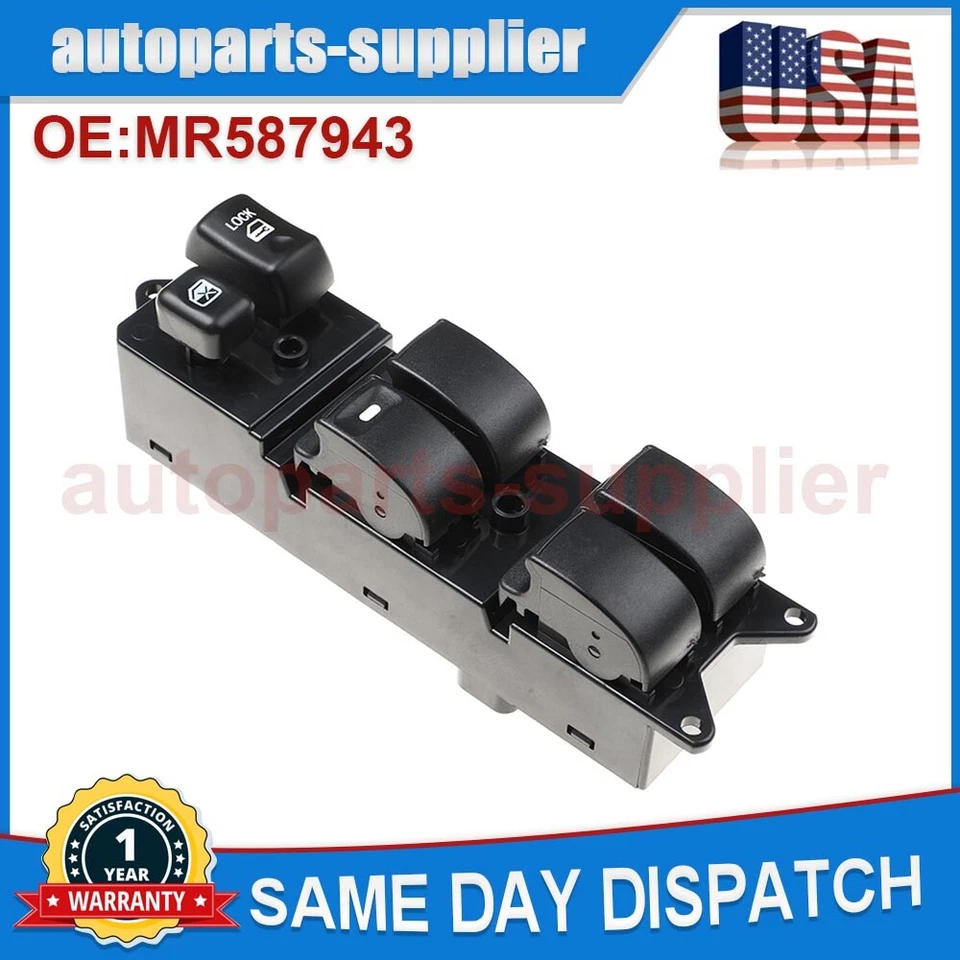 Interruptor de control de ventana delantera izquierda MR587943 para Mitsubishi Endeavor Lancer Montero Foto 2 de 4