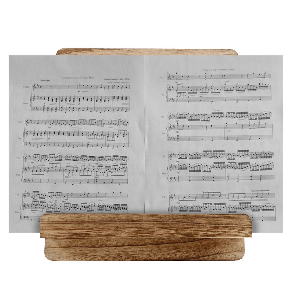 Wood Book Stand Portable Book Holder With Page Holder Music Sheet
