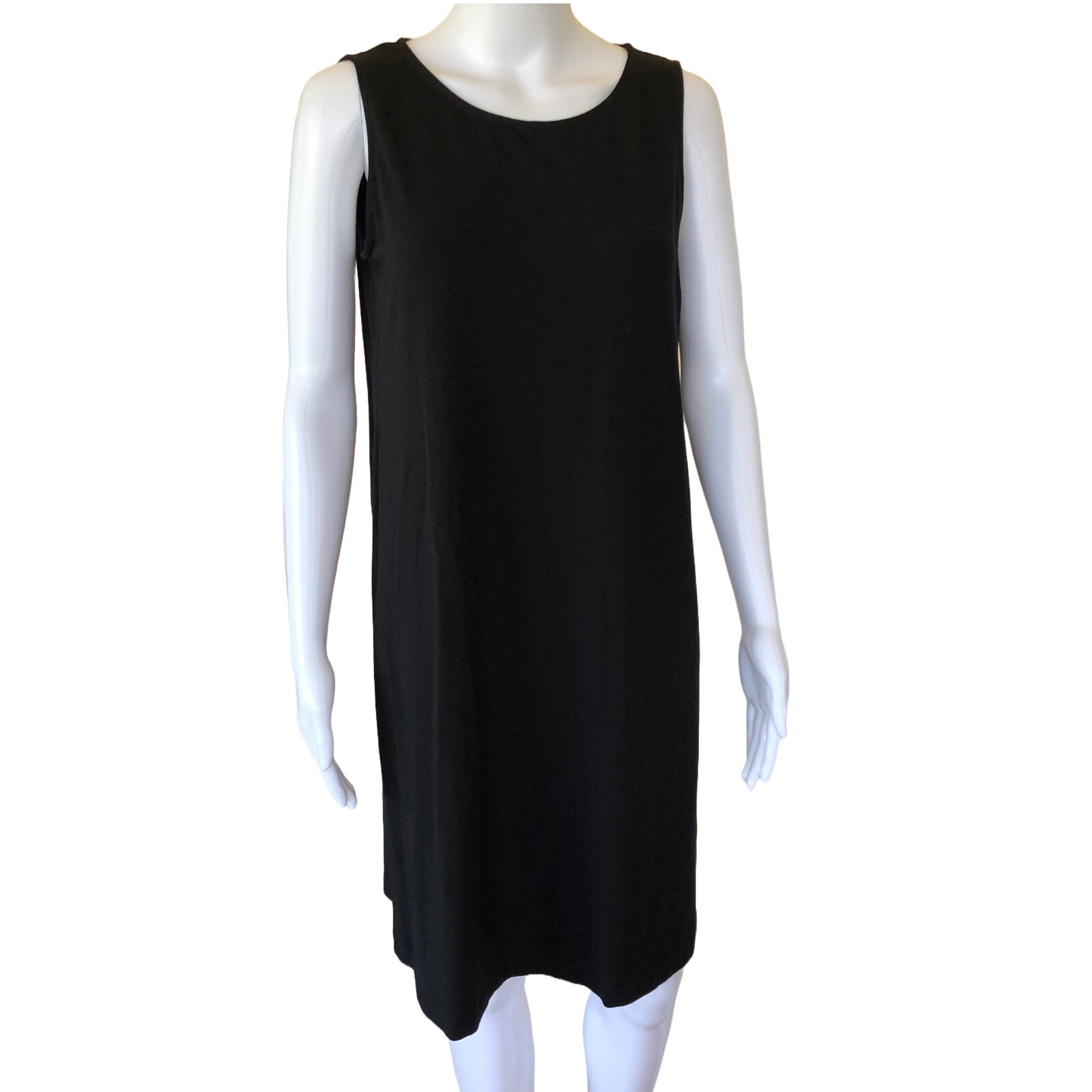 Eileen Fisher Signature Viscose Jersey Tank Shift Above Knee Loose