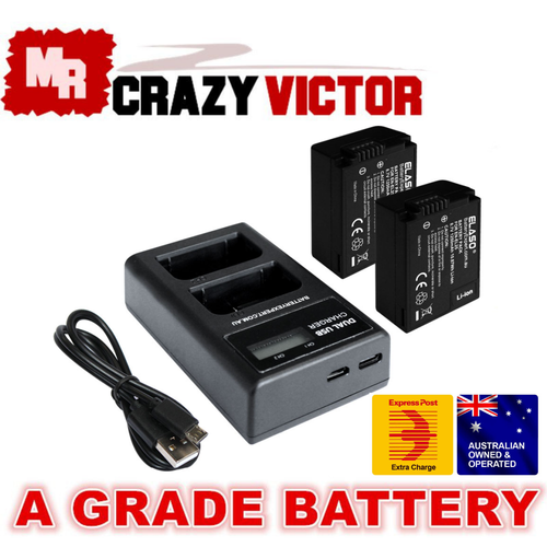 Battery USB Dual Charger for Nikon Z50/Zfc/Z 50/Z fc/ENEL25/ENEL25a