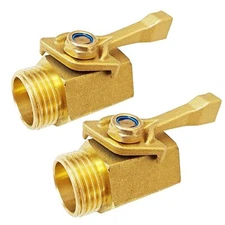 Heavy Duty Brass Garden Hose Shut Off Valve 3/4 InchPack of 2