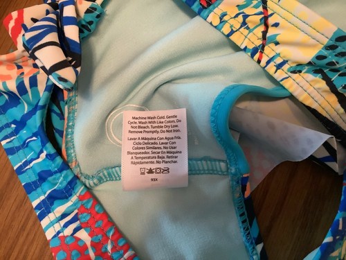 Wonder Nation Girls Large (10-12) Tankini Swimsuit / Bathing Suit - Multi Color - Picture 5 of 6