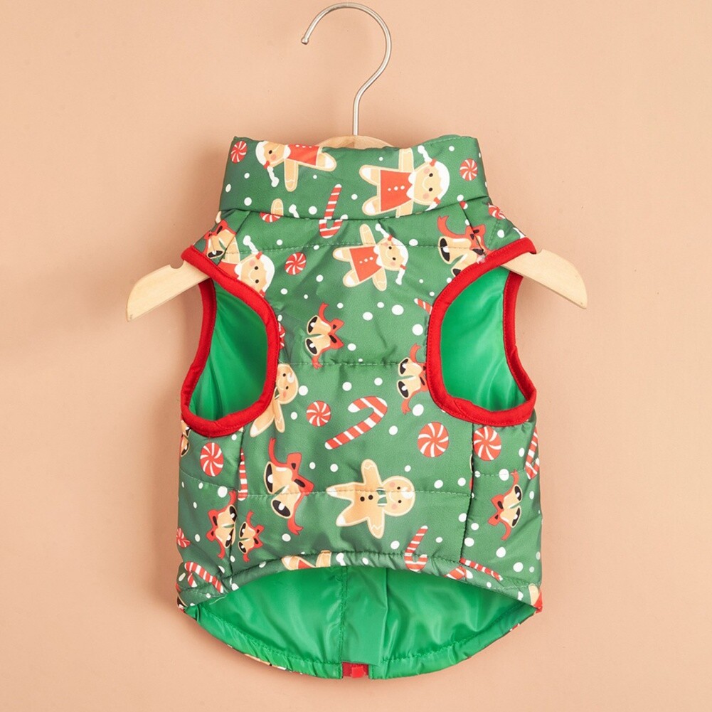 Pet Dog Christmas Jacket Coat Vest Jumper Puppy Winter Warm Clothes