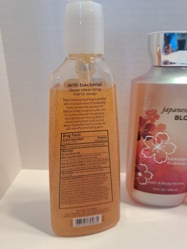 BATH & BODY WORKS 3 pezzi giapponese CHERRY BLOSSOM sapone mani bolla bagno doccia gel - Foto 4 di 8