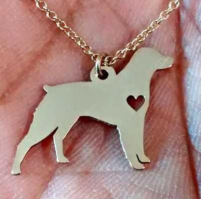 Bretagne Halskette - Sterling Silber Schmuck - Gold - Roségold - Gravur Hund