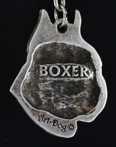 Boxer, German Boxer II - Dog Collar In Gift Box, Silver Plated Medallion - Picture 4 of 8