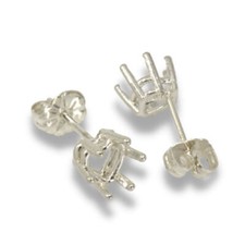 4mm- 10mm Heart Shape Pre-notched Earring Mountings