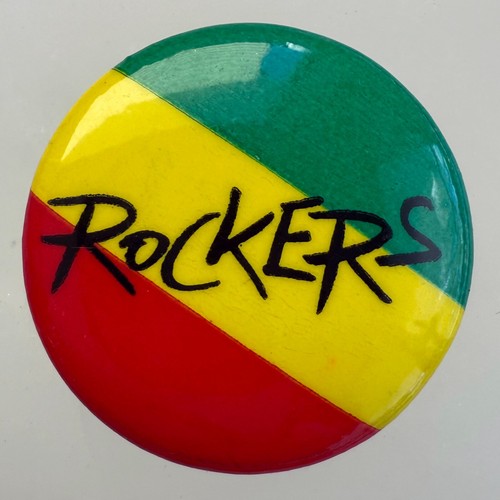 Vintage '78 ROCKERS film reggae movie button pin badge Peter Tosh Gregory Isaacs