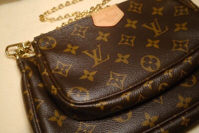 Louis Vuitton - Authenticated Multi Pochette Accessoires Handbag - Cloth Brown Plain for Women, Very Good Condition