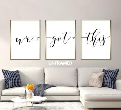 We Got This, Set of 3 Prints, Minimalist Art, Home Wall Decor, Multiple Sizes