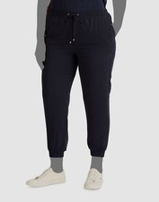  155 Ralph Lauren Women's Blue Drawstring High-Waist Jogger Pants Plus Size 18W