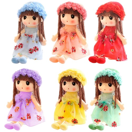 Plush Doll Girl Plush Stuffed Toy Handmade Rag Dolls Cuddle Soft Handmade