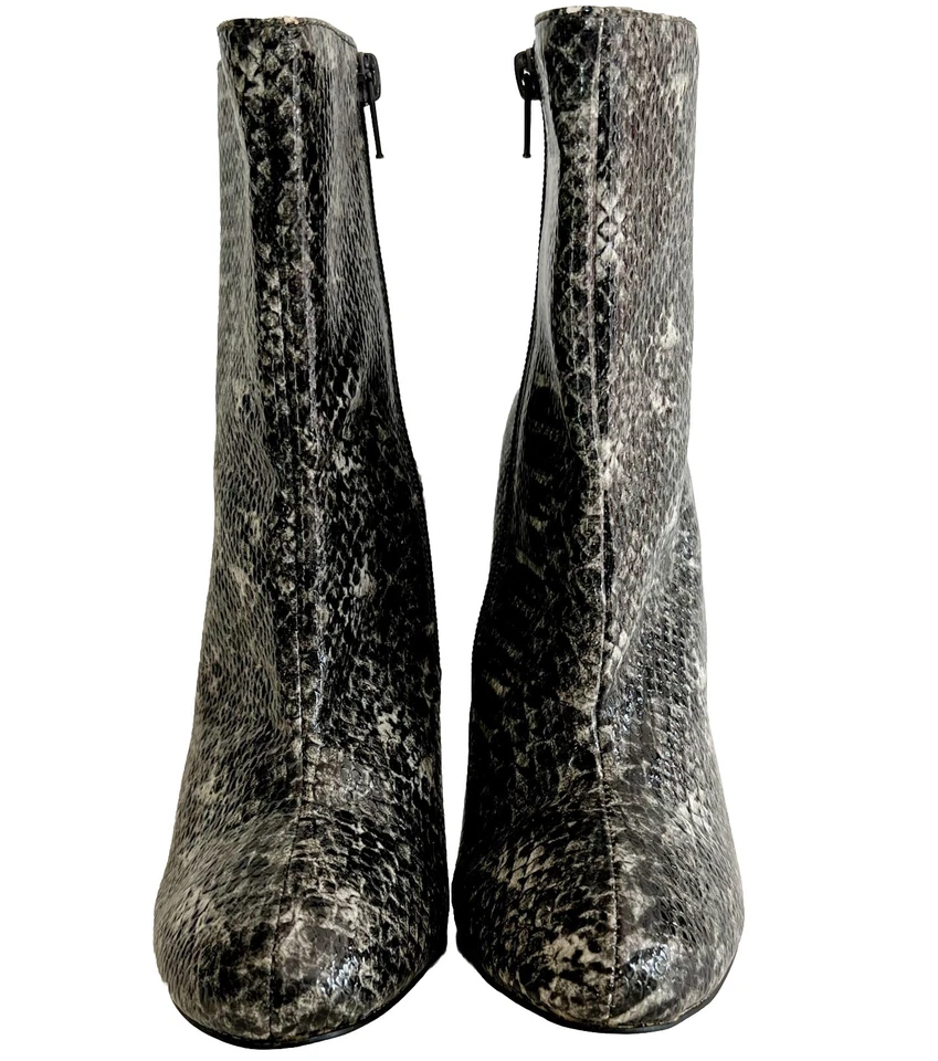 Very Volatile 6.5 Faux-Snake Skin Heel Boots Side Zip Women's Footwear HW1 - Image 2 of 4