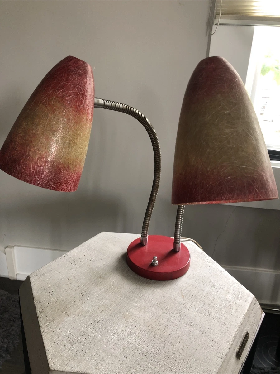 Vintage double gooseneck desk lamp deals