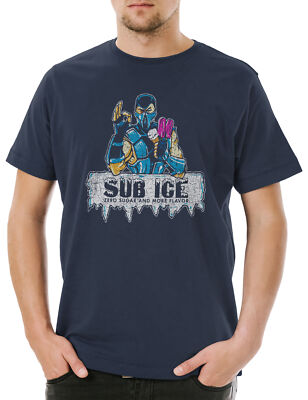 Sub Ice Herren T-Shirt Mortal Sub-Zero Criminals Eis Kombat Eisdiele Goro Kung