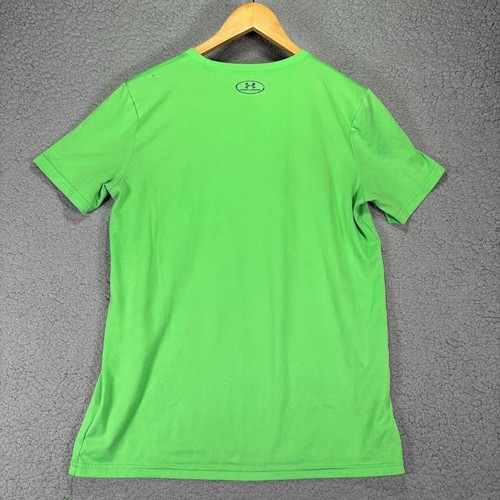 Under Armour Loose Heatgear Boys Youth XL Short Sleeve Athletic T Shirt Green - Picture 7 of 11