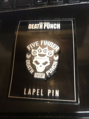 Five Finger Death Punch 5FDP Skull Logo Lapel Pin 1'' x 1.5''