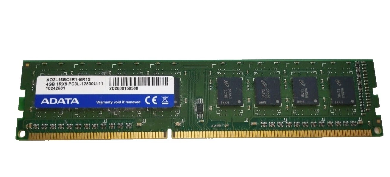 Memoria de computadora ADATA Dimm (Ram 4 GB de capacidad por módulo)