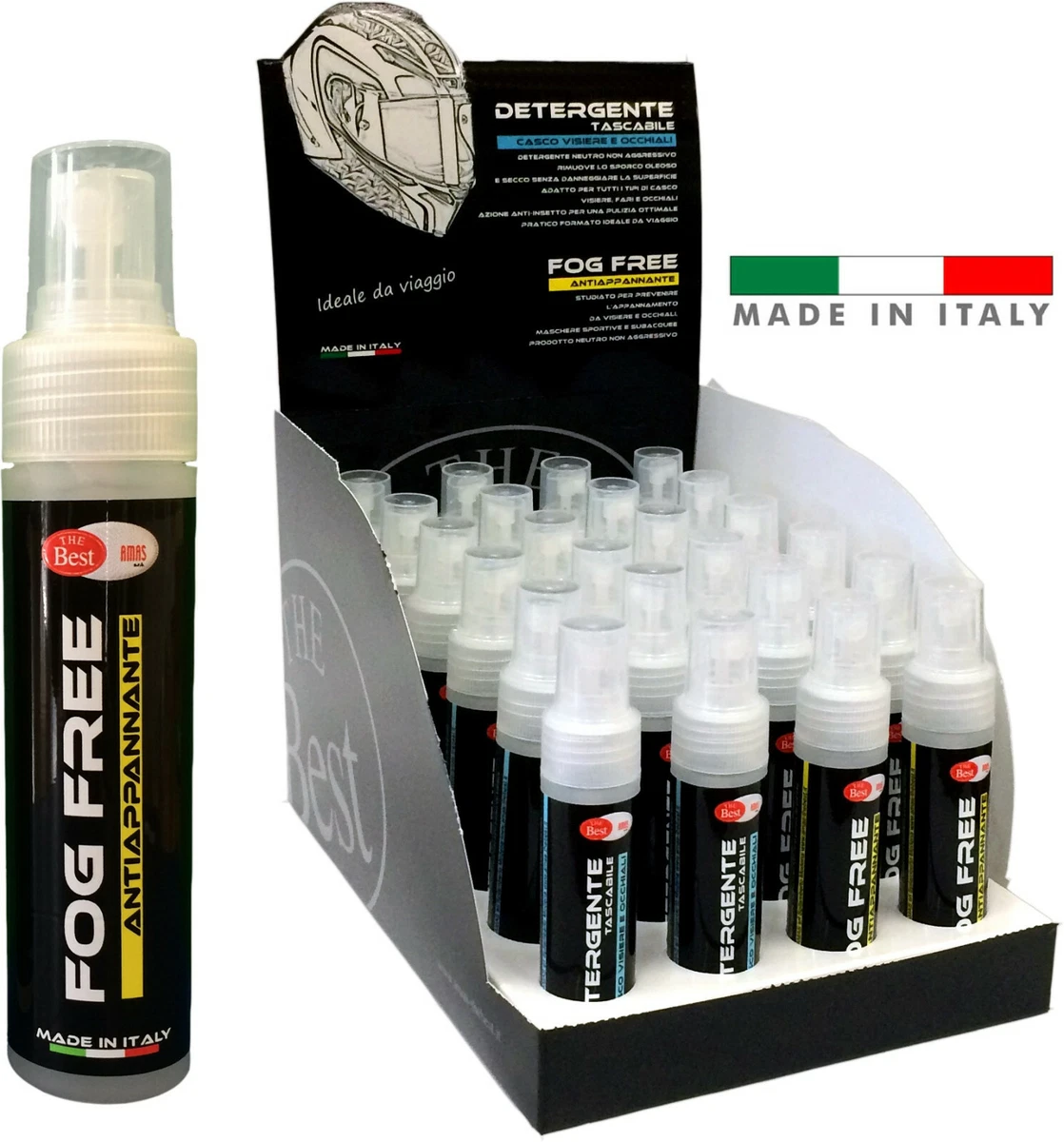 Spray antiappannante universale antiappannamento occhiali,visiera,casco,30ml