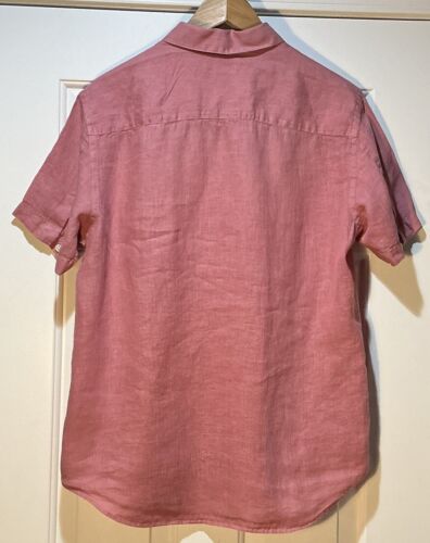 Theory 100% Linen Button Up Shirt Top Preppy Men’s Medium - Picture 3 of 4