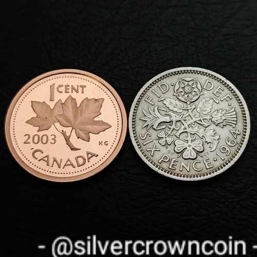 UK Great Britain 6 Pence 1964. KM#903. Lucky sixpence wedding coin. 6P. 6C. LT - Picture 3 of 7