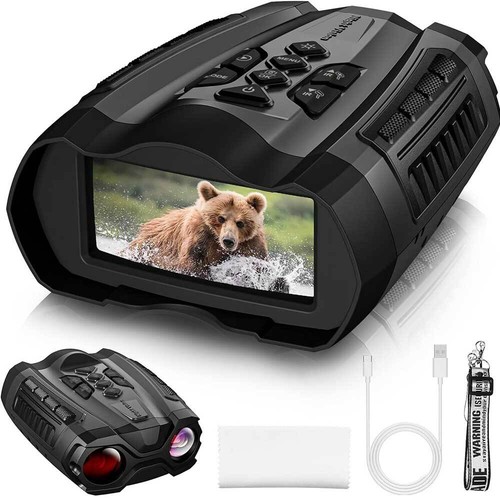 3.5in LCD IR 850nm Night Vision Binocular 4K HD Hunting 10X Digital Zoom Goggles - Picture 14 of 16