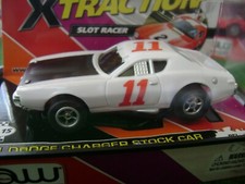 NOS Rel 3 Auto World White 71 Charger Stock Car Xtraction HO Slot Car Run on AFX